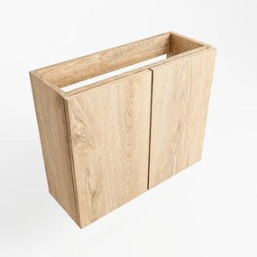 Mondiaz FOWY fonteinonderkast - 60x22x50cm - 2 deuren - push to open - softclose - Washed Oak FOWYTO60Was2D