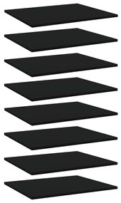 vidaXL Wandschappen 8 st 60x50x1,5 cm spaanplaat zwart