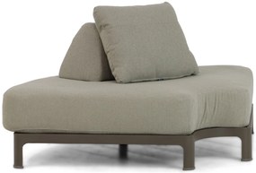 Hoek loungeset 5 personen Aluminium Taupe  4 Seasons Outdoor Santorini
