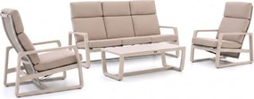Stoel-bank loungeset Manifesto  | 5 personen | Loungeset Beige | Aluminium | Kees Smit Tuinmeubelen