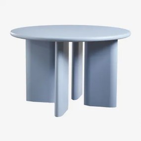 Ronde Eettafel Ø120 Cm In Mdf Loulou Blauwe Mist - Sklum