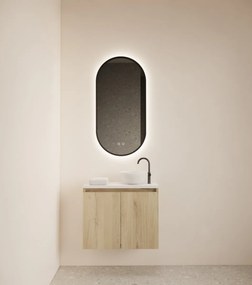 Gliss Design Echo toiletmeubel 60cm evoke eiken met toppaneel wit mat