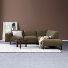 Moderne Hoekbank Groen Ottomane Rechts