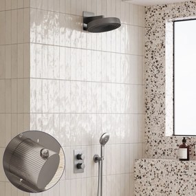 Saniclear Evolution Stripes inbouw regendouche met 2 standen handdouche RVS