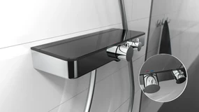 Schutte Ocean thermostatische douchekraan met planchet chroom/antraciet