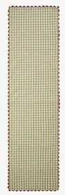Tafelkleed 50x160 Cm Van Isvel-katoen Cedar-groen - Tapioca-beige - Sklum