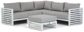 Hoek loungeset  Aluminium Wit 5 personen Santika Furniture Santika Jaya