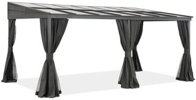Aluminium terrasoverkapping 4 x 6 m Tarragona Premium Garden Point antraciet