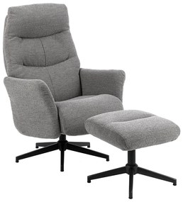 Verstelbare Fauteuil Met Voetenbank Grijs