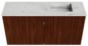 Mondiaz Joya DLux 80cm toiletmeubel ruby met wastafel faye rechts 1 kraangat opalo