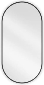 Mexen Loft ovale badkamerspiegel 90 x 45 cm, zwarte lijst - 9851-090-045-000-70