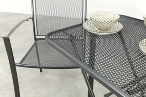 Balero stapelbare balkonset 3-delig strekmetaal 60x60 cm. - Antraciet