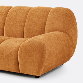 Hoekbank links, dik fluweel, Nuria