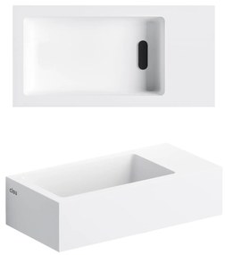 Clou Flush 3 fontein solid surface 36cm rechts wit mat
