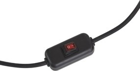 Japandi buiten vloerlamp zwart met beige kap van touw IP44 - Arc Jayla