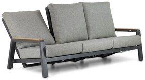 Stoel en Bank Loungeset 5 personen Aluminium/teak Grijs  Osmen Manly