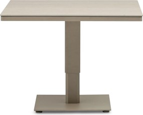 Tuintafel   90 x 90 cm  Zand/Beige   Tivano in hoogte verstelbare