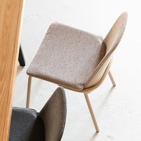Zuiver Clip Moderne Eetkamerstoel Buisframe Beige