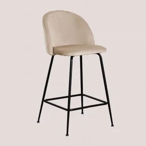 Set Van 4 Hoge Krukken In Fluweel Kana Design Zwart & Bruin - Tarwe & ↑65 Cm - Sklum