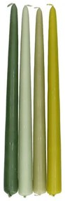 Kaarsen, set groen 4 stuks