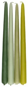 Kaarsen, set groen 4 stuks