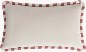 Handgemaakt fluwelen kussen Happy Pillow met franjes