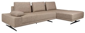 Dutchbone Shelly Cinnamon Moderne Hoekbank Chaise Longue Rechts Cinnamon