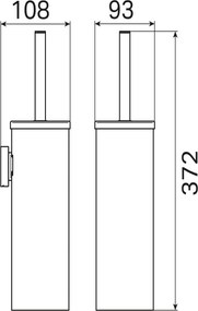 Haceka Kosmos Closetborstelgarnituur 9,3x10,8x37,2 cm Wit