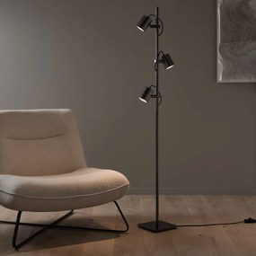 Staande lamp met 3 verstelbare grafiet spots, Girevole