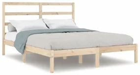 vidaXL Bedframe massief grenenhout 140x190 cm