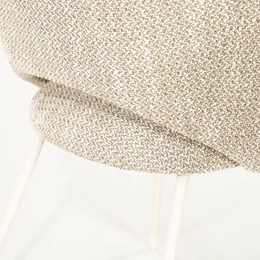 By-Boo Story Wit-frame Eetkamerstoel Taupe