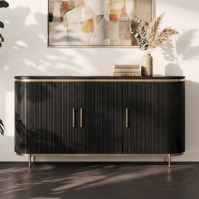 Tower Living Dressoir Ovaal Met Messing 180 Cm Rivello - 180x45x80cm.