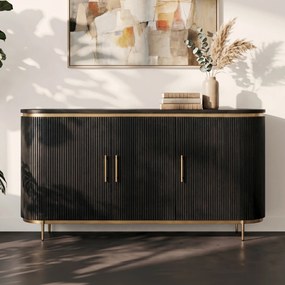 Tower Living Dressoir Ovaal Met Messing 180 Cm Rivello - 180x45x80cm.