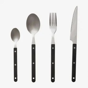 16-delige Bestekset Van Roestvrij Staal Tirvola Zwart - Sklum