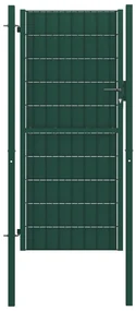 vidaXL Poort 100x124 cm PVC en staal groen