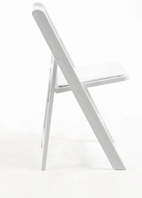 Pak 4 opvouwbare Gala stoelen met kussen met houteffect