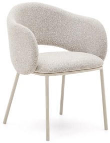 Kave Home Maina Design Eetkamerstoel Chenille Beige