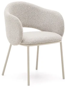 Kave Home Maina Design Eetkamerstoel Chenille Beige
