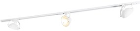 1-fase railsysteem met 3 spots wit verstelbaar - Magnax