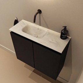 Mondiaz Ture DLux toiletmeubel 60cm urban met wastafel ostra links zonder kraangat