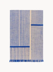 Laagpolig vloerkleed Monochrome met franjes, design Folkform