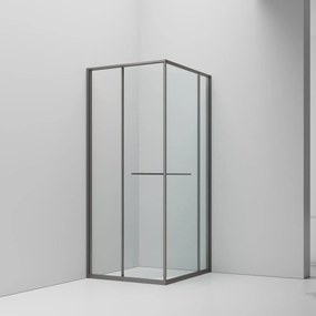 SaniGoods Harper douchecabine met schuifdeur 90x90x200cm gunmetal