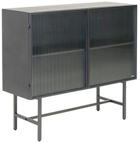 Kare Design San Diego Kastje Met Ribbelglas - 100x35x90cm.