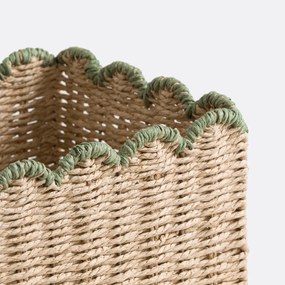 Set van 2 manden van gevlochten papier, SUFIA