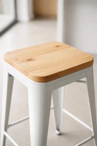 Torix hoge kruk van natuurlijk hout