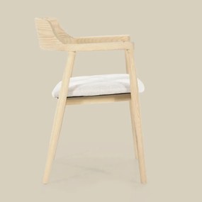 Houten Stoel Met Armleuningen Naturel