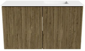 Mondiaz Joya 70cm toiletmeubel dusk met wastafel faye rechts 1 kraangat talc