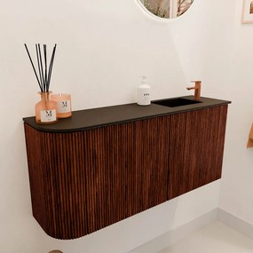 Mondiaz Joya 90cm toiletmeubel ronding links ruby met wastafel faye rechts 1 kraangat urban