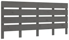 vidaXL Hoofdbord 200x3x80 cm massief grenenhout grijs
