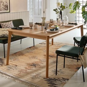 Uitschuifbare eettafel, eikenfineer, 6 tot 10 personen, PULLY
